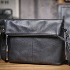 The Iron-Oak | Natural Vegetable-Tanned Leather Minimalist Courier & Laptop Bag