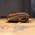 The Sentry | Portefeuille long et pochette de rangement en cuir Crazy Horse fait main