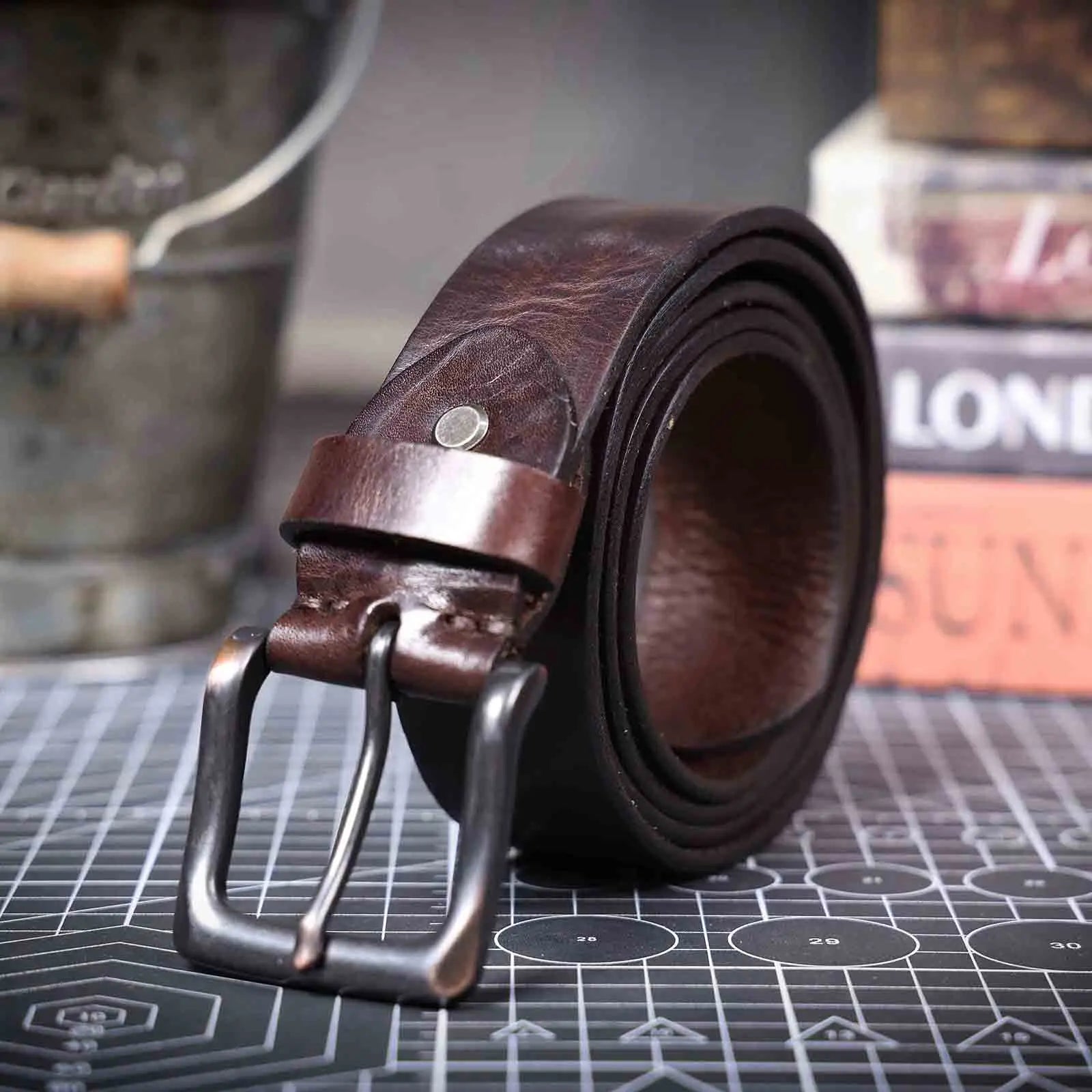 The Iron-Writ | Thickened Italian Cowhide Frontier Belt with Retro Pin Buckle