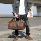 Le Quartermaster | Sac de voyage Frontier en cuir pleine fleur multi-poches