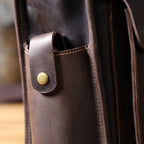 The Gavel | Serviette Frontier 16" en cuir Crazy Horse à cadre rigide