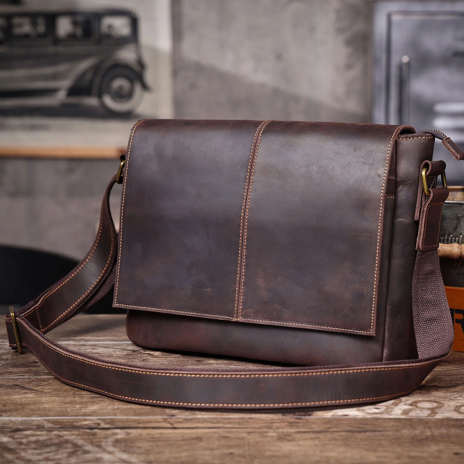 The Gallows Dispatch | Handcrafted Crazy Horse Leather 15" Executive Satchel