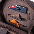 Le sac à dos en cuir « Crazy Horse » fait main The Fortress Scout-Pack pour ordinateur portable 15 pouces