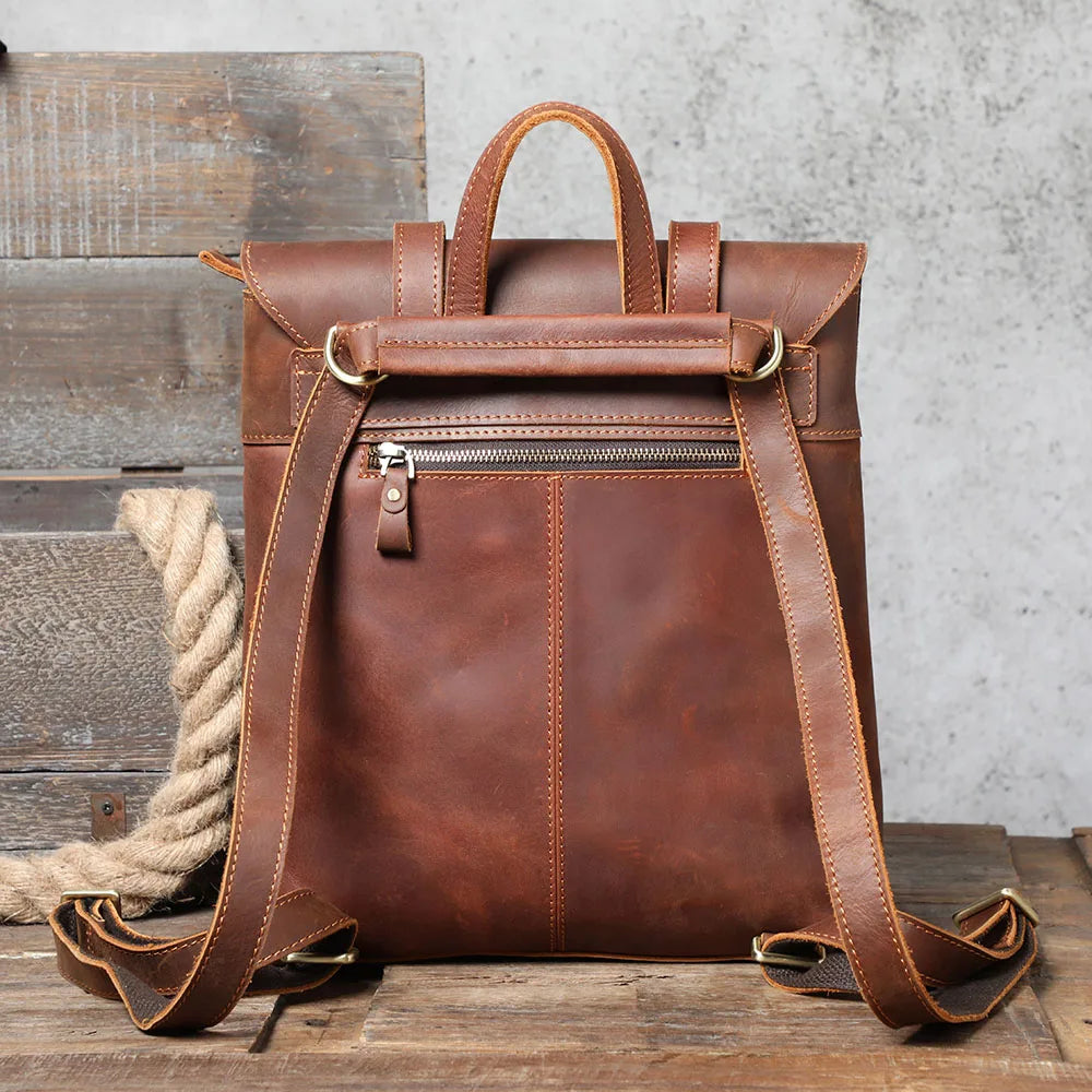 The Range-Runner | Handcrafted Crazy Horse Leather Frontier Rucksack