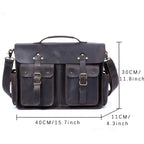 The Gavel | Serviette Frontier 16" en cuir Crazy Horse à cadre rigide