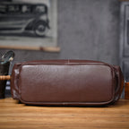 The Settler | Natural Vegetable-Tanned Genuine Leather 15" Minimalist Briefcase