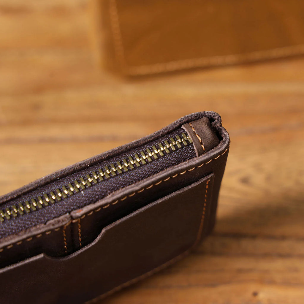 The Scout’s Shilling | Handcrafted Crazy Horse Leather Ultra-Lightweight Mini-Vault