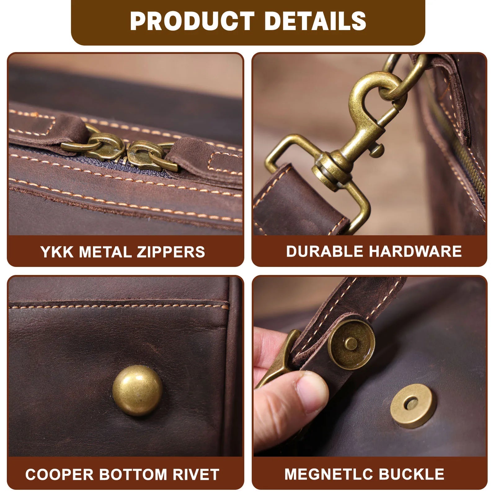 The Iron-Horse | Handgefertigte Overland Duffel aus Crazy Horse Leder