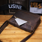 Le Sentry Messenger | Sac à bandoulière en cuir italien fait main