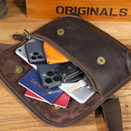The Sentry | Sac bandoulière Hard-Frame Frontier en cuir Crazy Horse