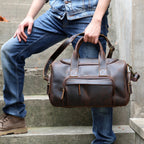 The Short-Haul | Handgefertigte Crazy Horse Leder 16" Frontier Stage-Bag