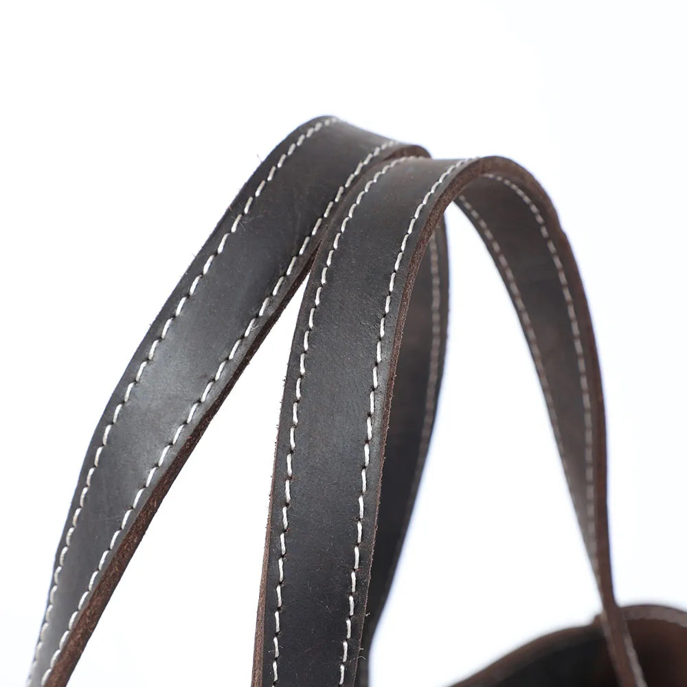 Sac fourre-tout fait main en cuir italien | Le transporteur Merchant Satchel