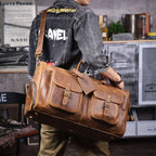 The Iron-Horse | Handgefertigte Overland Duffel aus Crazy Horse Leder