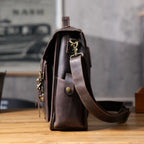 The Gavel | Serviette Frontier 16" en cuir Crazy Horse à cadre rigide