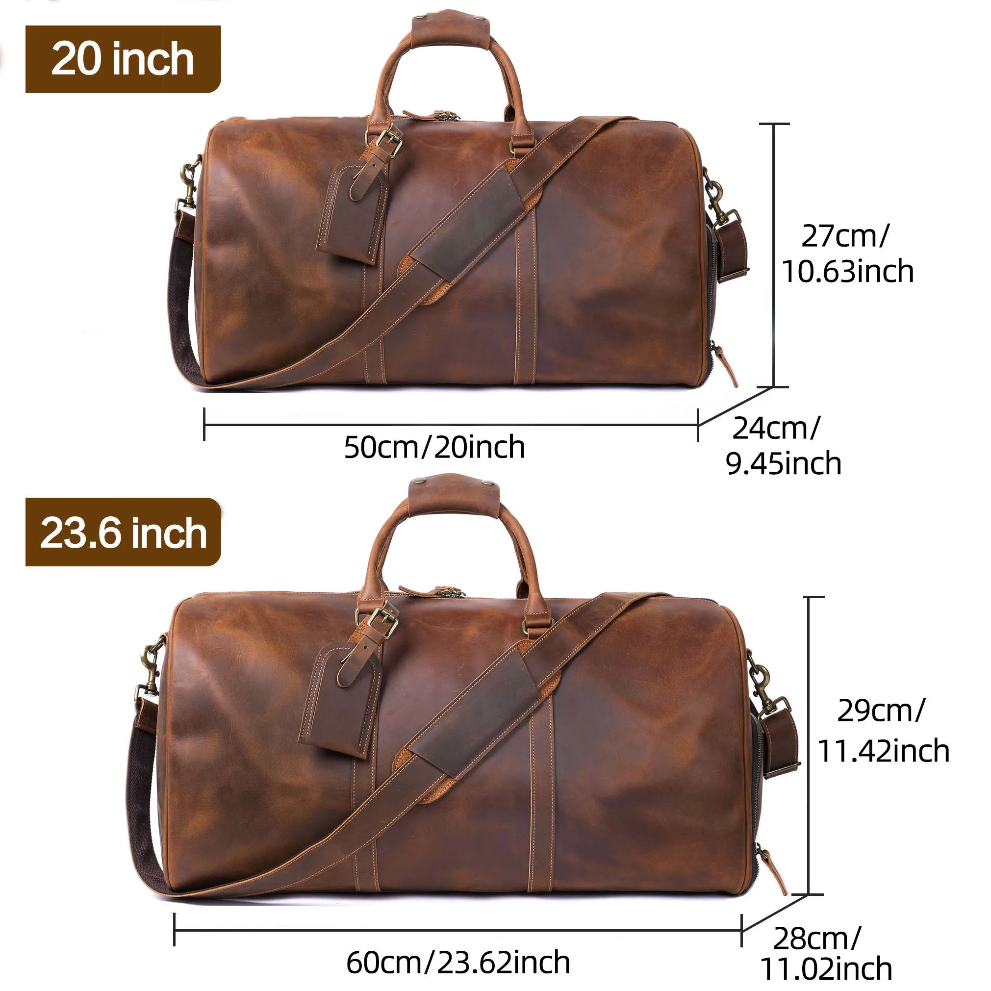 The Artisan | Handcrafted Full-Grain Leather Frontier Weekender