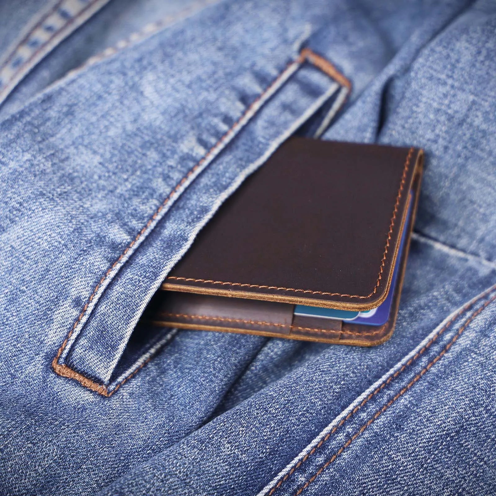 The Trail-Bit | Handcrafted Crazy Horse Leather Frontier Card Pouch