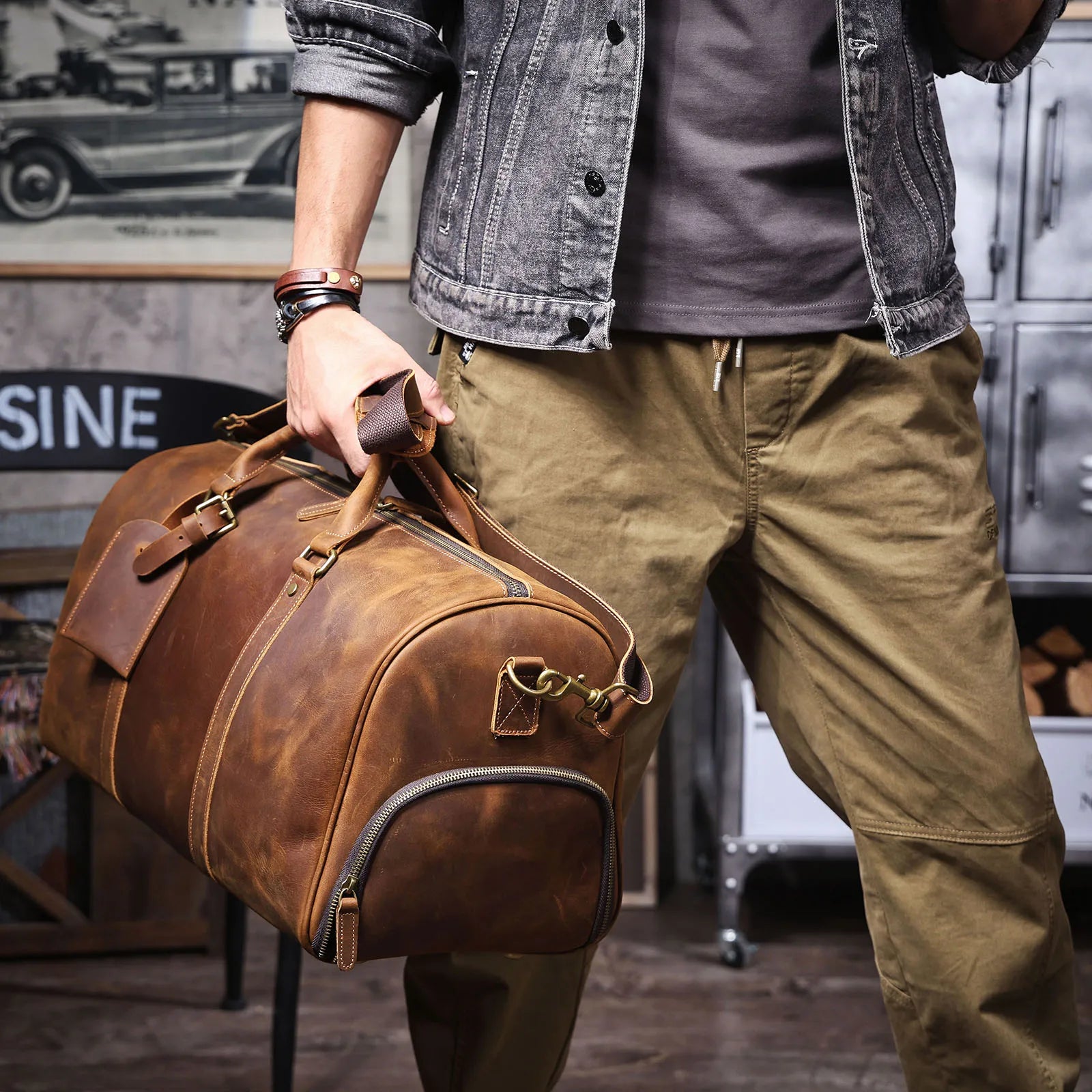 The Artisan | Handcrafted Full-Grain Leather Frontier Weekender