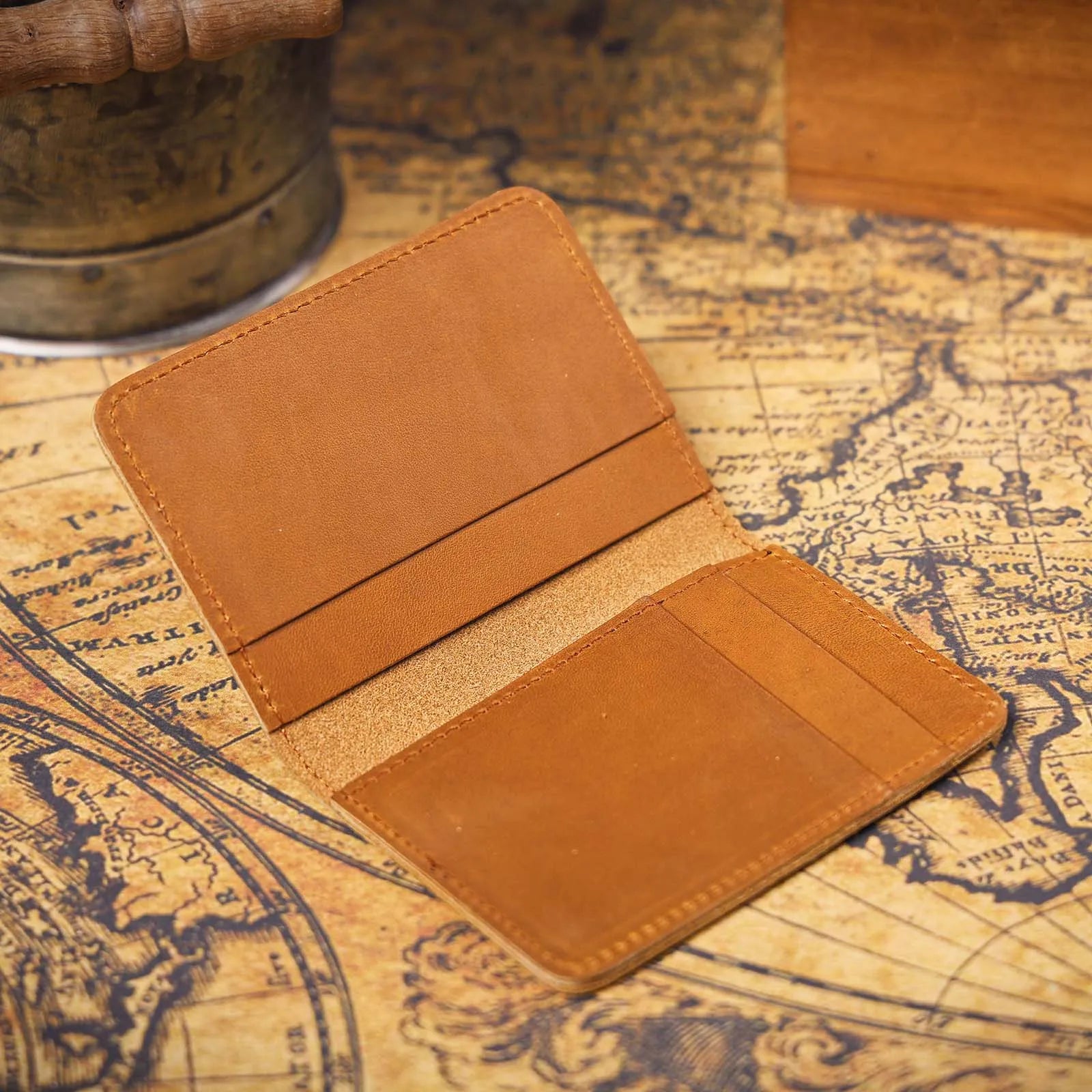 The Trail-Bit | Handcrafted Crazy Horse Leather Frontier Card Pouch