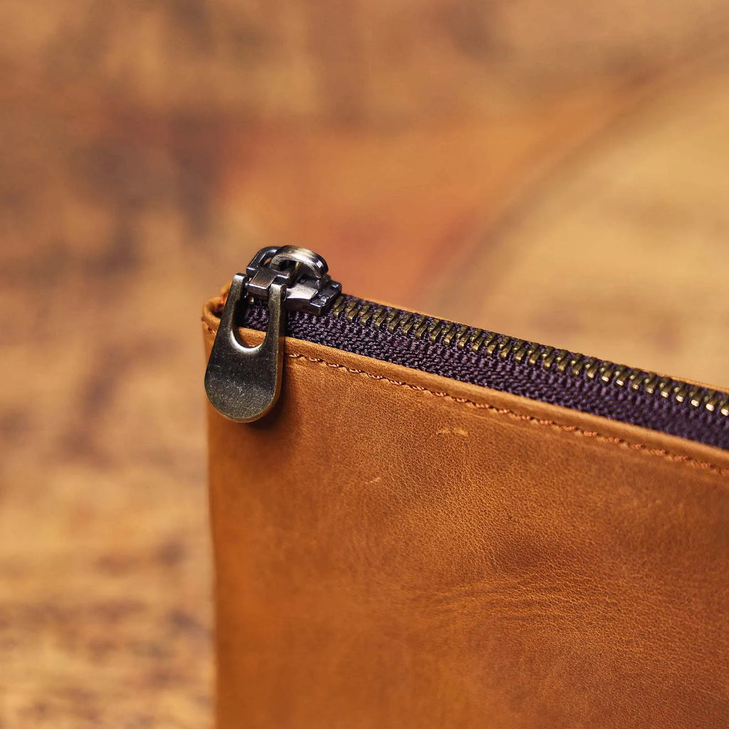 The Silverton Vault | Handgefertigtes Crazy Horse Leder 7.8" langes Portemonnaie & Handy-Clutch