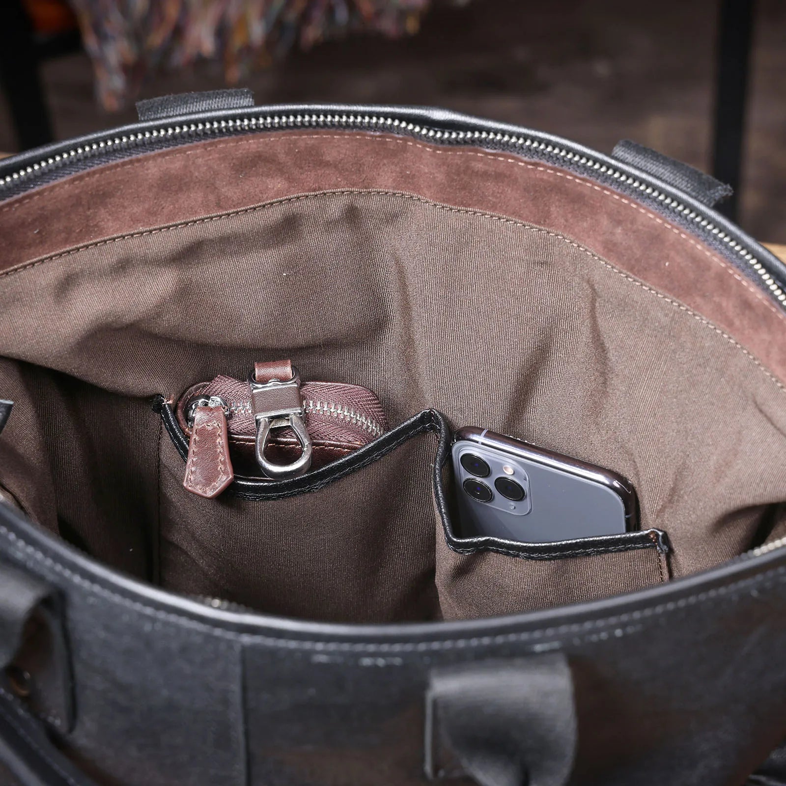 The Settler | Natural Vegetable-Tanned Genuine Leather 15" Minimalist Briefcase