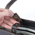 Sac fourre-tout fait main en cuir italien | Le transporteur Merchant Satchel
