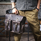 The Gavel | Serviette Frontier 16" en cuir Crazy Horse à cadre rigide