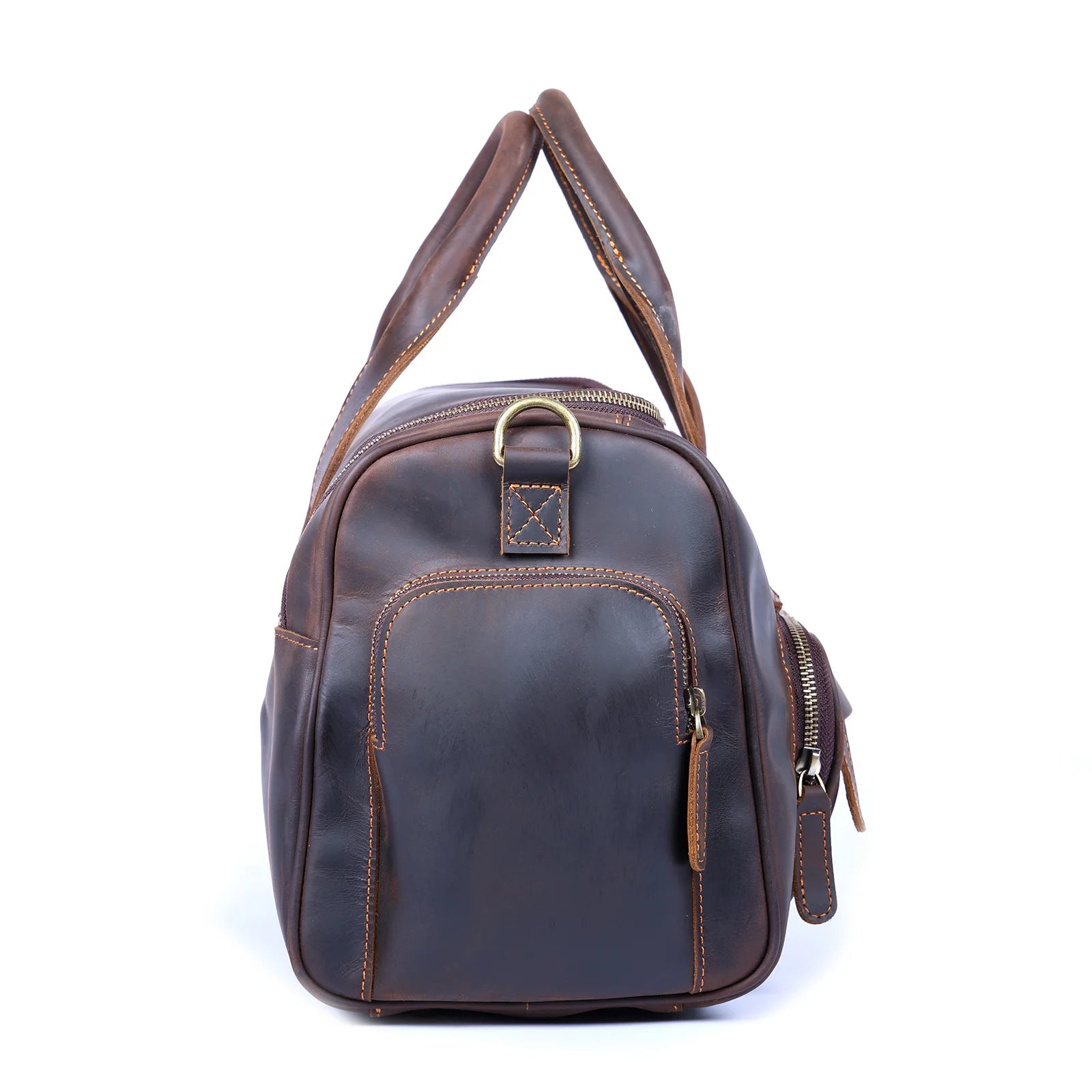 The Short-Haul | Handgefertigte Crazy Horse Leder 16" Frontier Stage-Bag