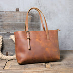 Handmade Italian Leather Shoulder Bag | The Surveyor Vintage Satchel