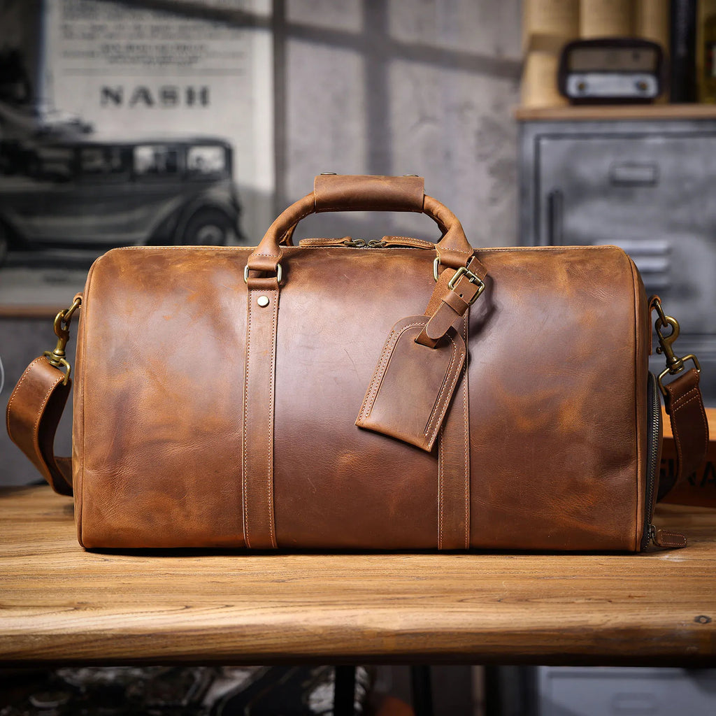 The Artisan | Handcrafted Full-Grain Leather Frontier Weekender