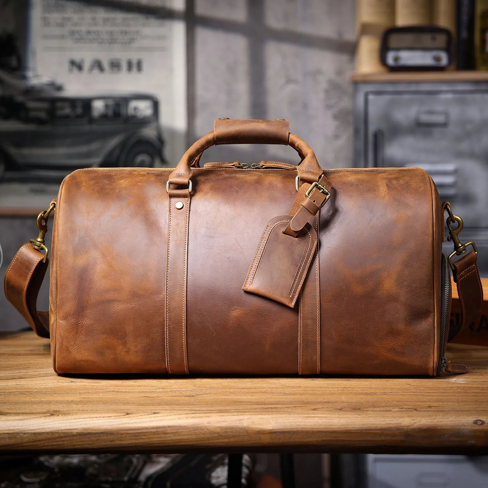 The Artisan | Handcrafted Full-Grain Leather Frontier Weekender