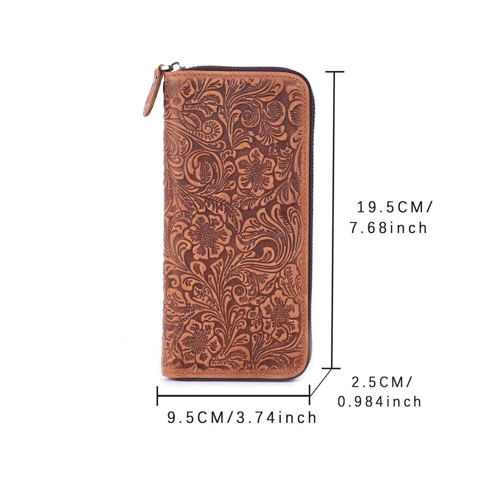 The Ledger | Handcrafted Crazy Horse Leather Long-Vault & Phone Clutch