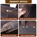Le sac à dos en cuir « Crazy Horse » fait main The Fortress Scout-Pack pour ordinateur portable 15 pouces