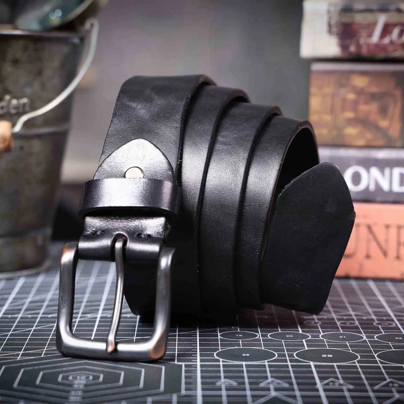 The Iron-Writ | Thickened Italian Cowhide Frontier Belt with Retro Pin Buckle