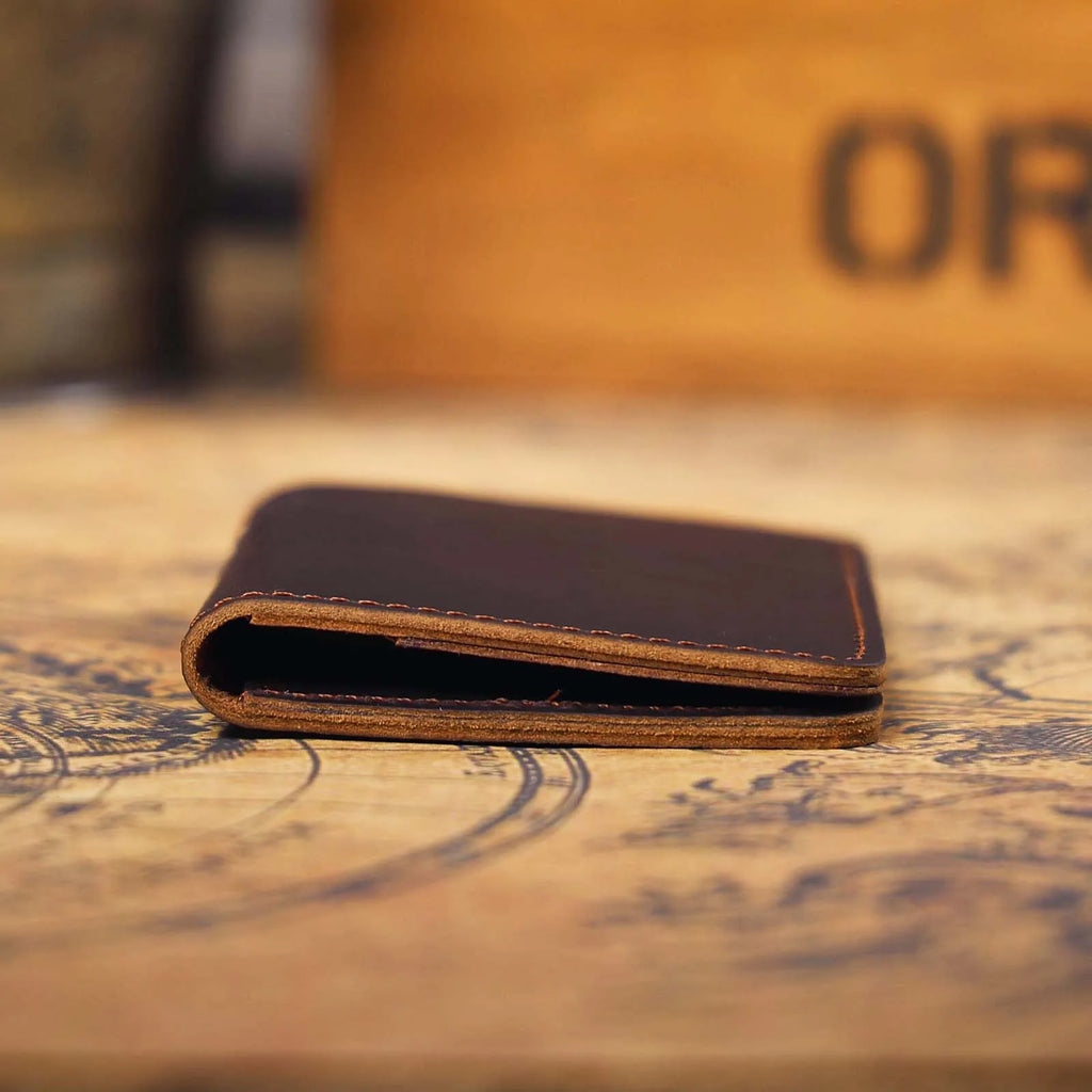 The Trail-Bit | Handcrafted Crazy Horse Leather Frontier Card Pouch