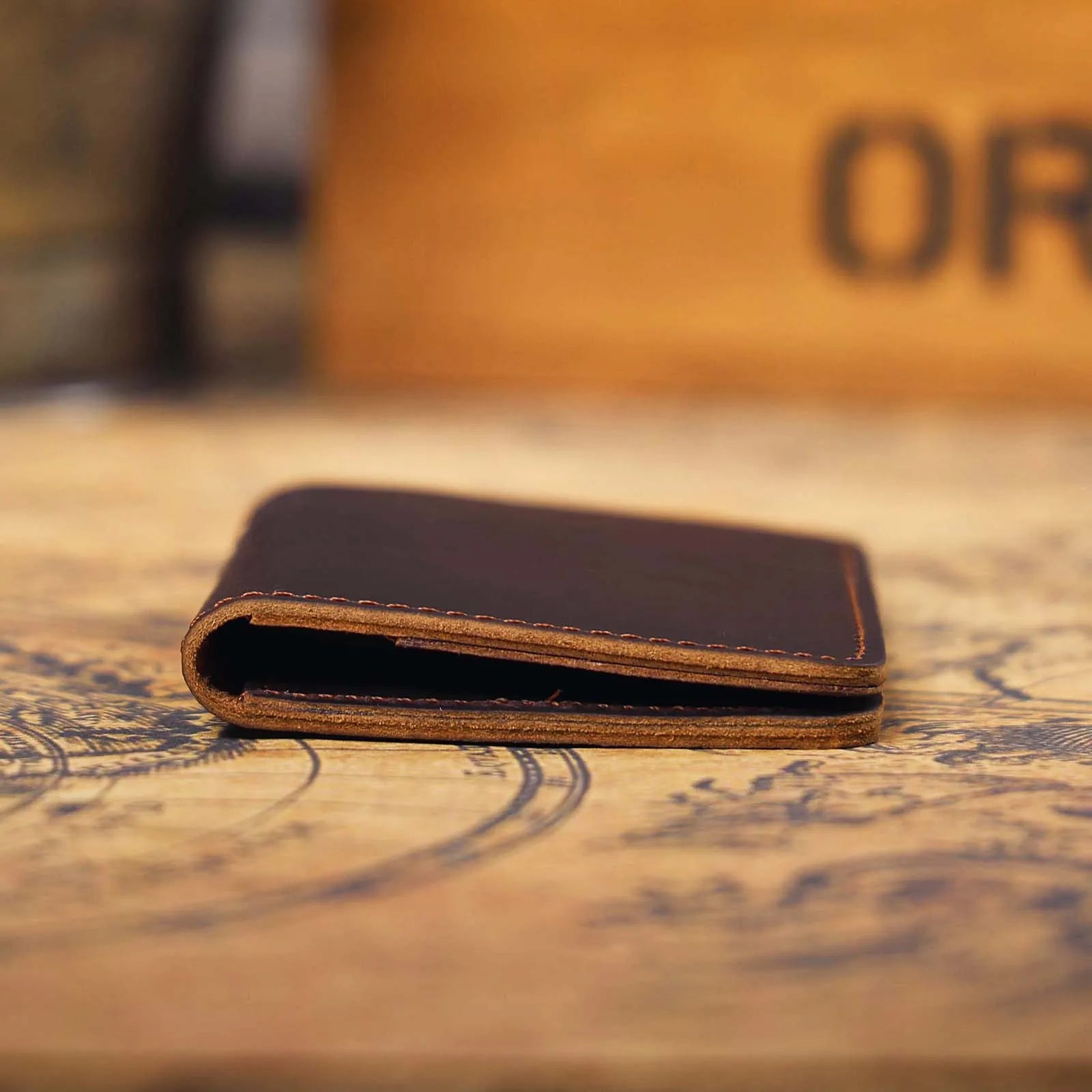 The Trail-Bit | Handcrafted Crazy Horse Leather Frontier Card Pouch