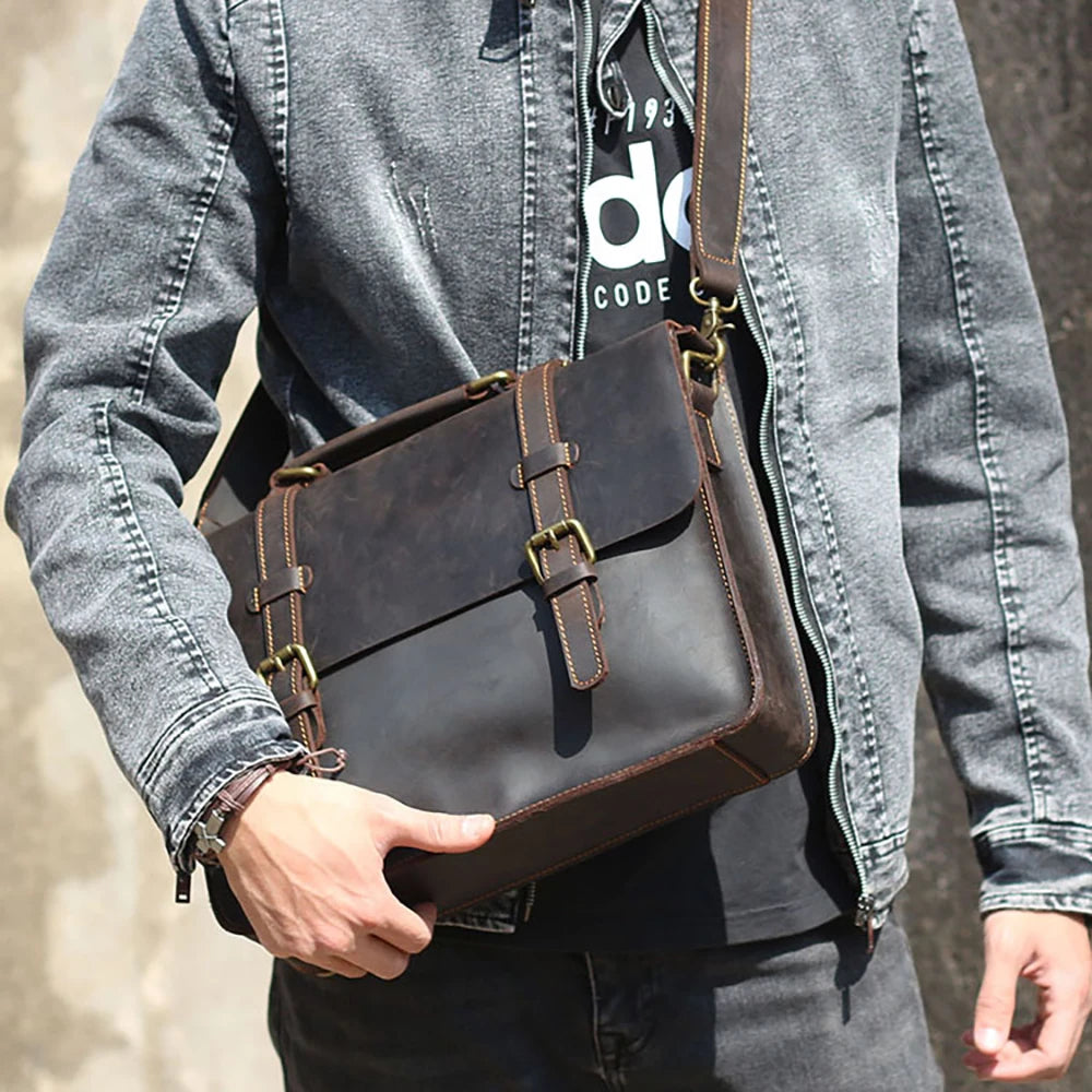 The Ambassador | Handcrafted Crazy Horse Leather 3-in-1 Frontier Convertible & Backpack