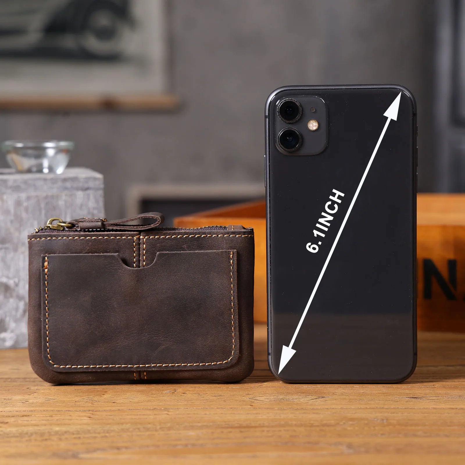 The Scout’s Shilling | Handcrafted Crazy Horse Leather Ultra-Lightweight Mini-Vault