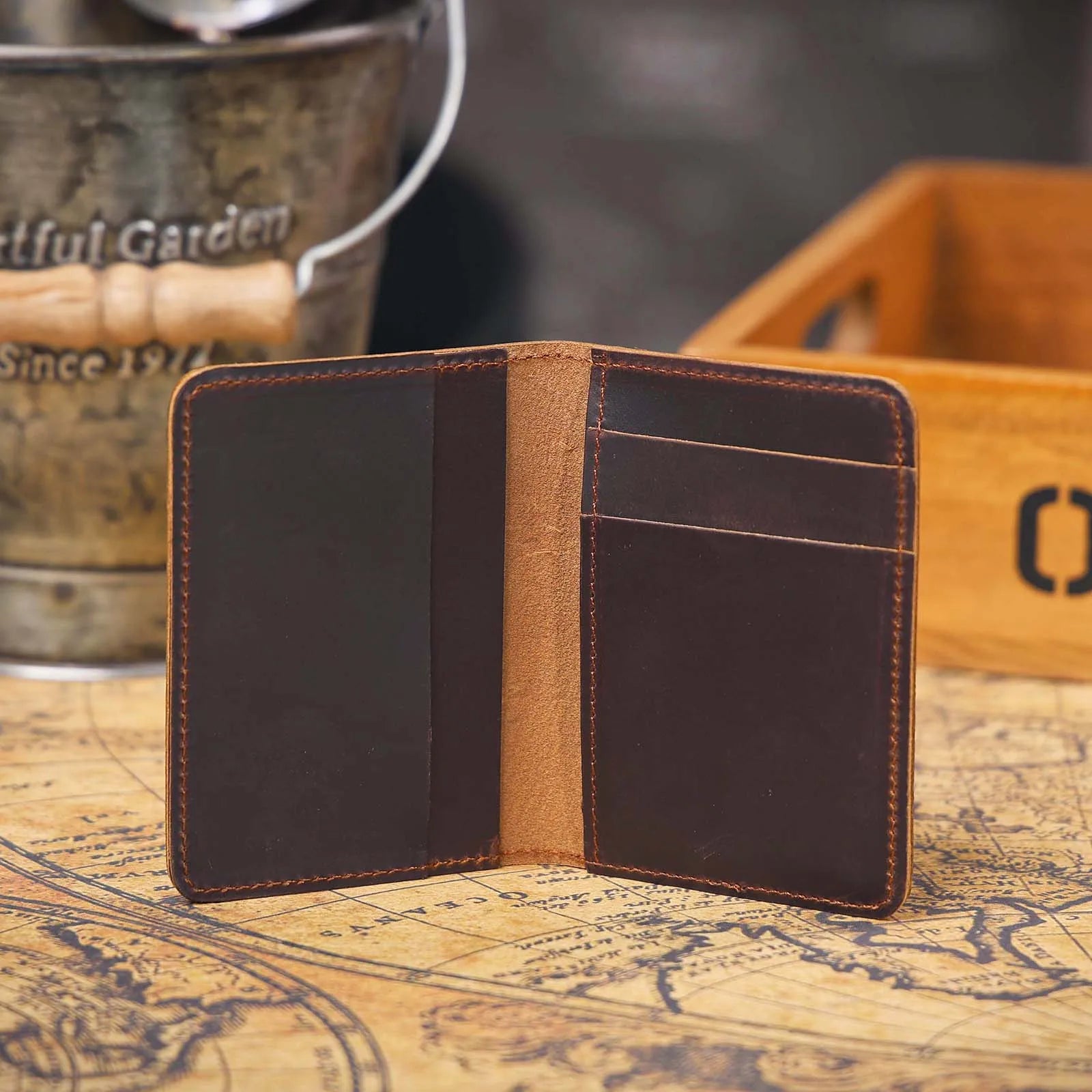 The Trail-Bit | Handcrafted Crazy Horse Leather Frontier Card Pouch