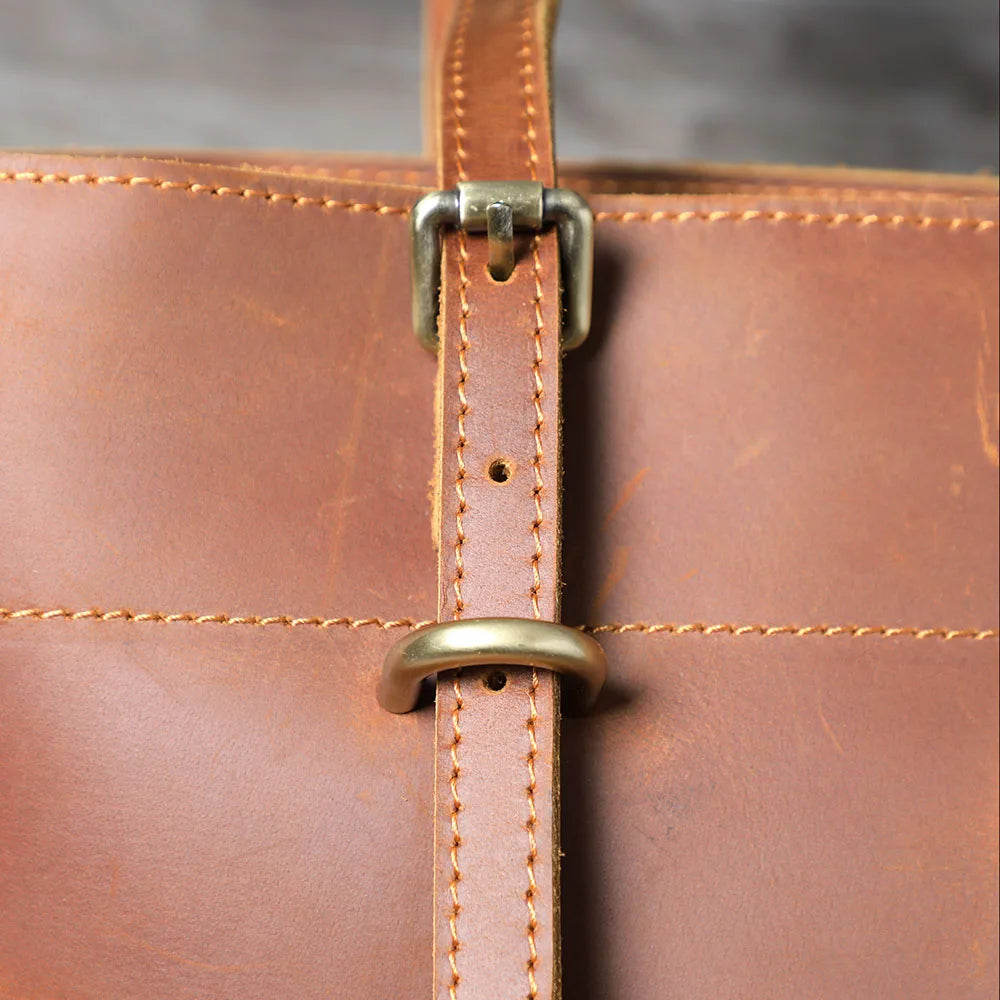 Handmade Italian Leather Shoulder Bag | The Surveyor Vintage Satchel