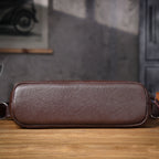 The Iron-Oak | Natural Vegetable-Tanned Leather Minimalist Courier & Laptop Bag