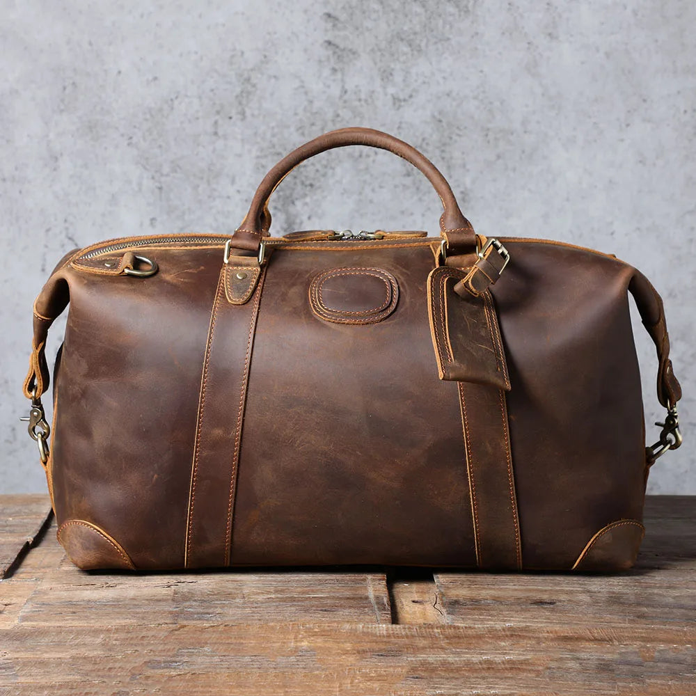 Le Dreadnought | Sac de voyage Frontier Premium en cuir pleine fleur de 50 cm