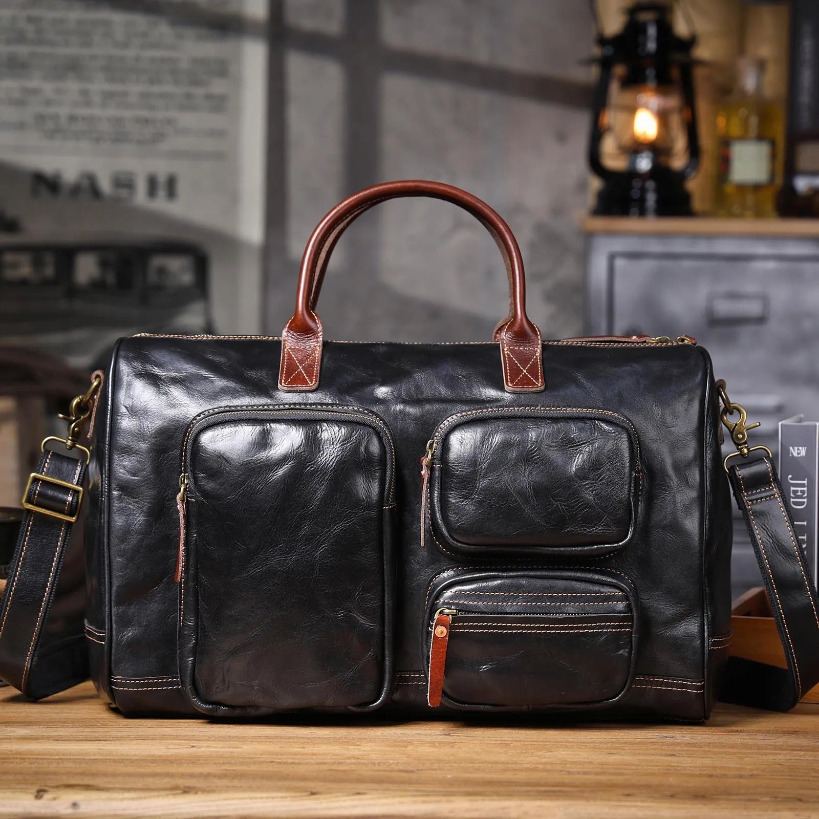 The Outbound | 19-Inch Italian Cowhide Frontier Duffel & Weekender