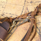 The Sentry | Portefeuille long et pochette de rangement en cuir Crazy Horse fait main