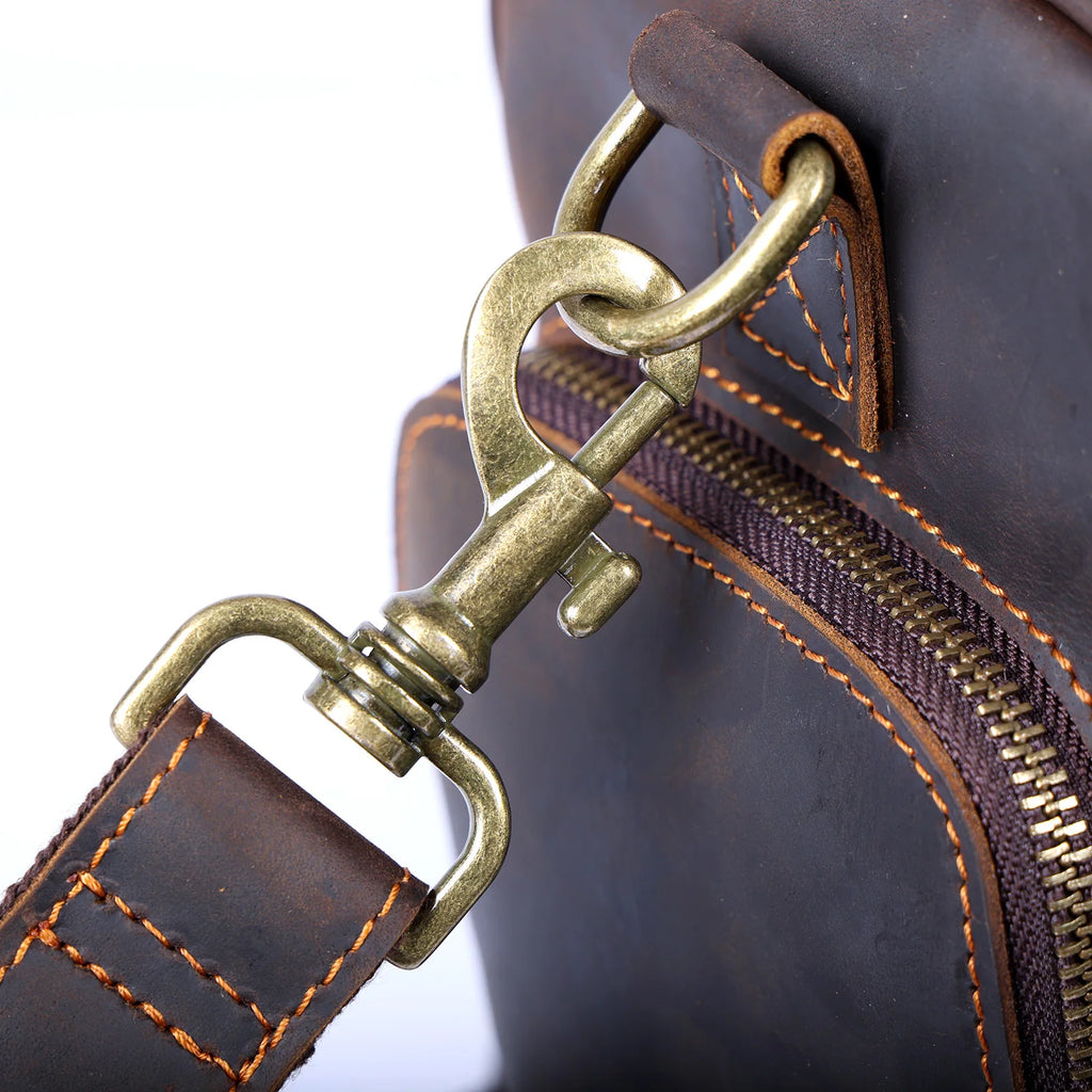 The Short-Haul | Handgefertigte Crazy Horse Leder 16" Frontier Stage-Bag