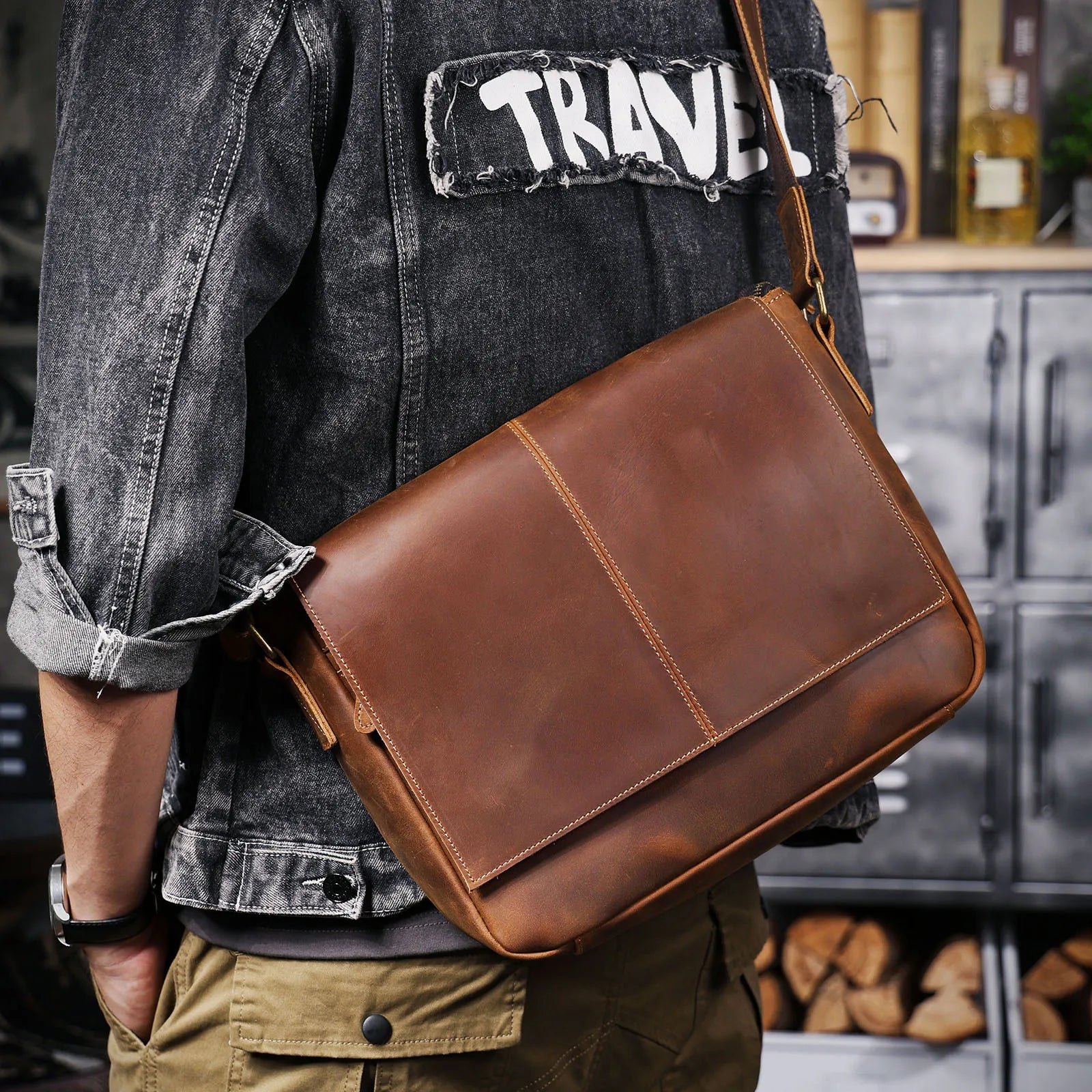 The Gallows Dispatch | Handcrafted Crazy Horse Leather 15" Executive Satchel