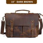 Le Grit-Stone | Sacoche Frontier Dispatch en cuir Crazy Horse fait main