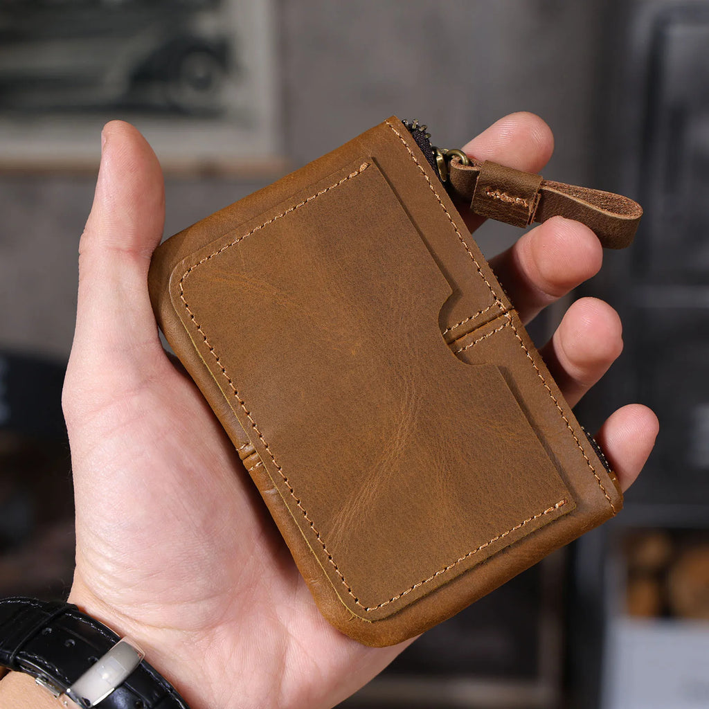 The Scout’s Shilling | Handcrafted Crazy Horse Leather Ultra-Lightweight Mini-Vault