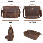 Le Grit-Stone | Sacoche Frontier Dispatch en cuir Crazy Horse fait main