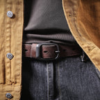 Le Stockman | Ceinture en cuir de vache italien épais 3,3 cm Frontier Denim