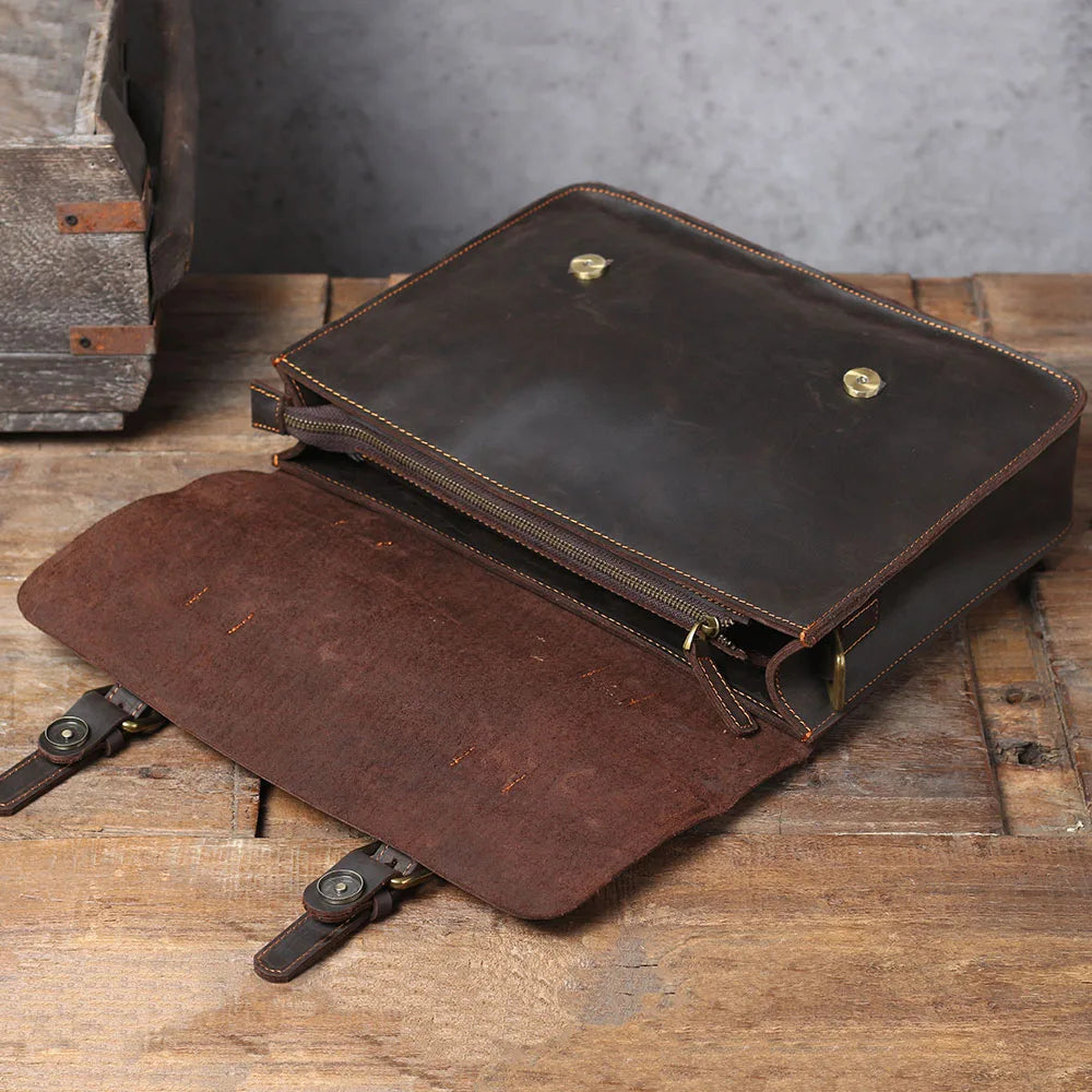 The Ambassador | Handcrafted Crazy Horse Leather 3-in-1 Frontier Convertible & Backpack